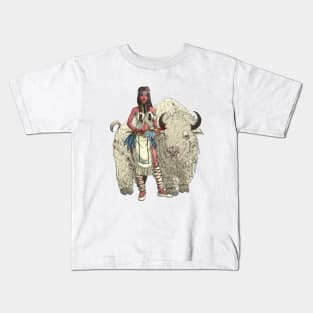 White Buffalo Woman Kids T-Shirt